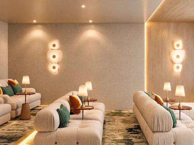The Title Kuartz cinema lounge with tiered seating