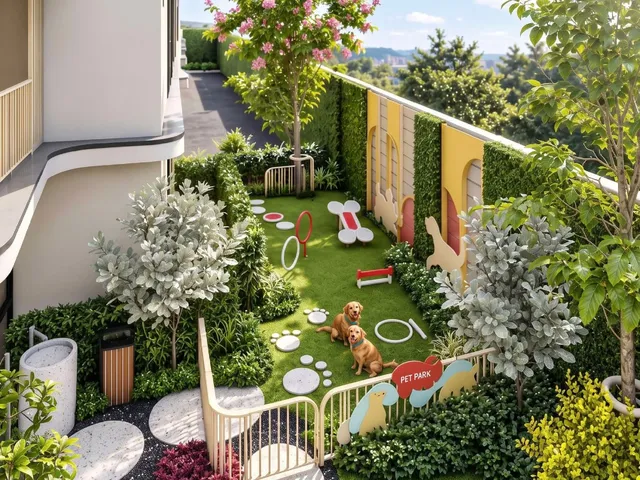 The Title Kuartz pet park and landscaped garden